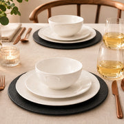 Brilliant - Black Wood Charger Plate 33 cm, Set of 4