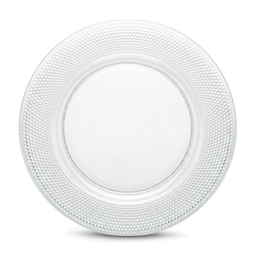Brilliant - Hammered Rimmed Acrylic Charger Plate 33 cm, Set of 4