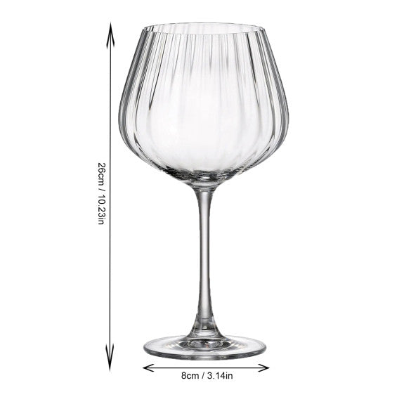 Crystalite Bohemia - Columba Optic Universal Stemmed Wine Glass 640 ml, Set of 6