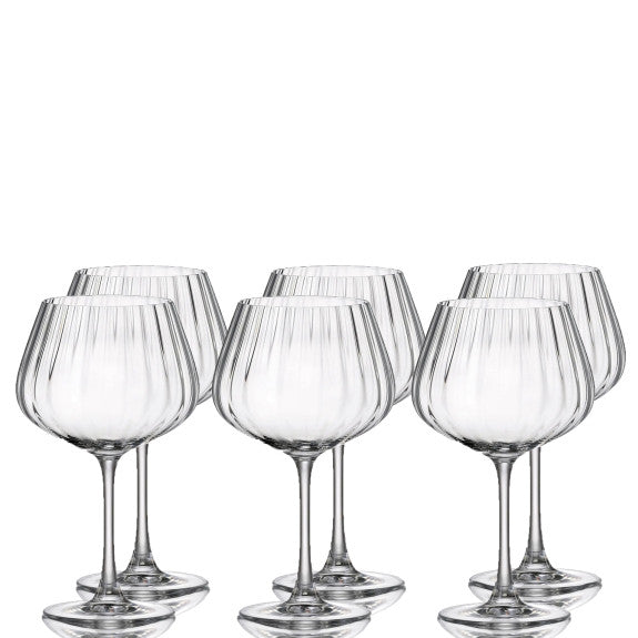 Crystalite Bohemia - Columba Optic Universal Stemmed Wine Glass 640 ml, Set of 6