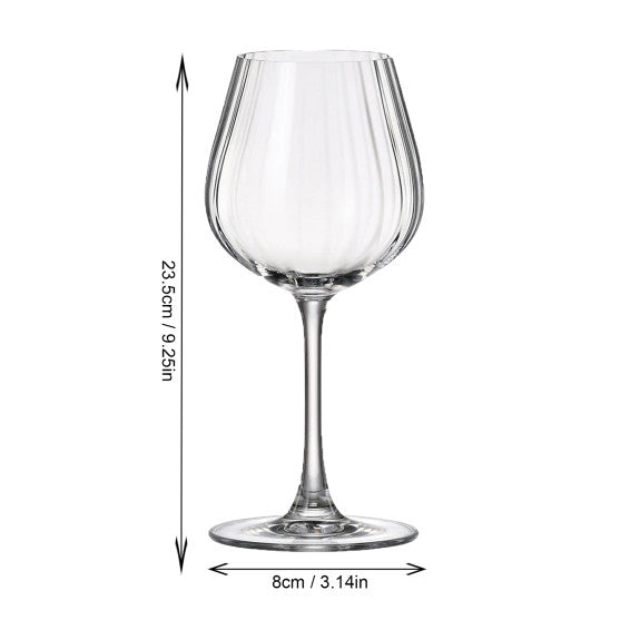 Crystalite Bohemia - Columba Optic Universal Stemmed Wine Glass 400 ml, Set of 6