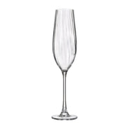 Crystalite Bohemia - Columba Optic Stemmed Flute Glass 260 ml, Set of 6