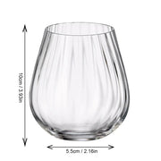 Crystalite Bohemia - Columba Optic Stemless Wine Glass 380 ml, Set of 6