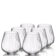 Crystalite Bohemia - Columba Optic Stemless Wine Glass 380 ml, Set of 6
