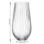 Crystalite Bohemia - Columba Optic Stemless Champagne Flute Glass 580 ml, Set of 6