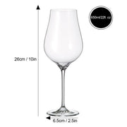 Crystalite Bohemia - Limosa Large Stemmed Wine Glass 650 ml, Set of 6