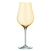 Crystalite Bohemia - Limosa Amber Stemmed Wine Glass 500 ml, Set of 4