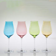 Crystalite Bohemia - Limosa Amber Stemmed Wine Glass 500 ml, Set of 4