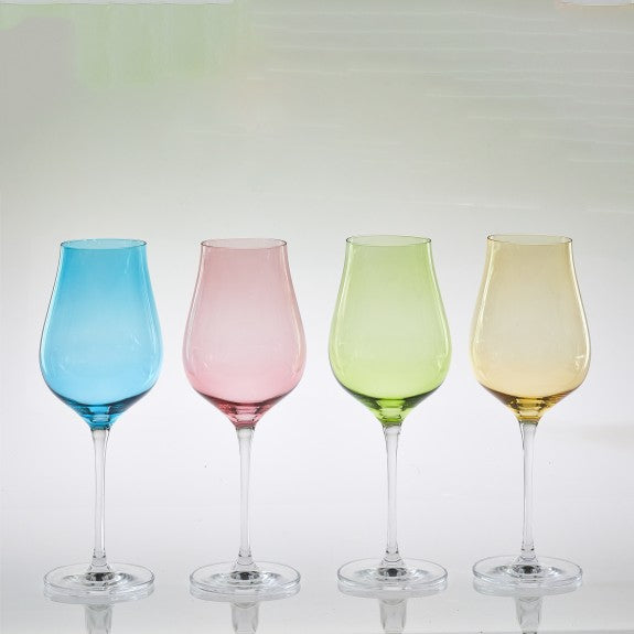 Crystalite Bohemia - Limosa Amber Stemmed Wine Glass 500 ml, Set of 4