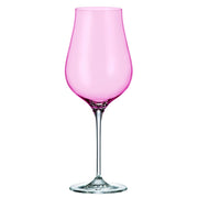 Crystalite Bohemia - Limosa Pink Stemmed Wine Glass 500 ml, Set of 4