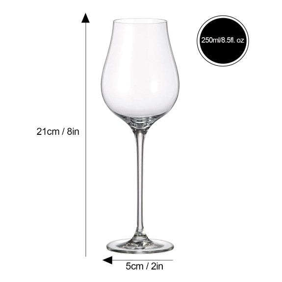 Crystalite Bohemia - Limosa Stemmed Porto Glass 250 ml, Set of 6