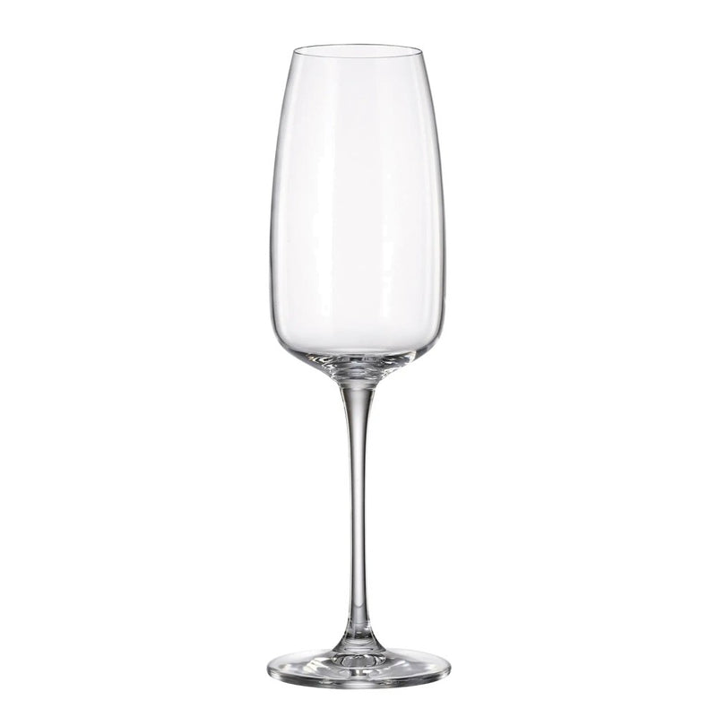 Crystalite Bohemia - Anas Stemmed Flute Glass 290 ml, Set of 6