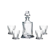 Crystalite Bohemia - Quadro 5 Piece Whiskey Set