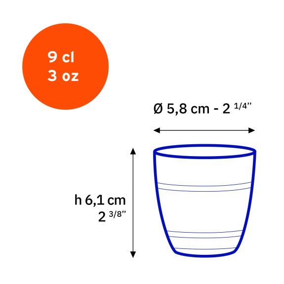 Duralex - Duralex Gigogne Clear Glass Tumbler 90ml, Set of 6