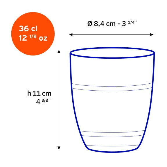 Duralex - Duralex Gigogne Clear Highball Glass 360ml, Set of 6