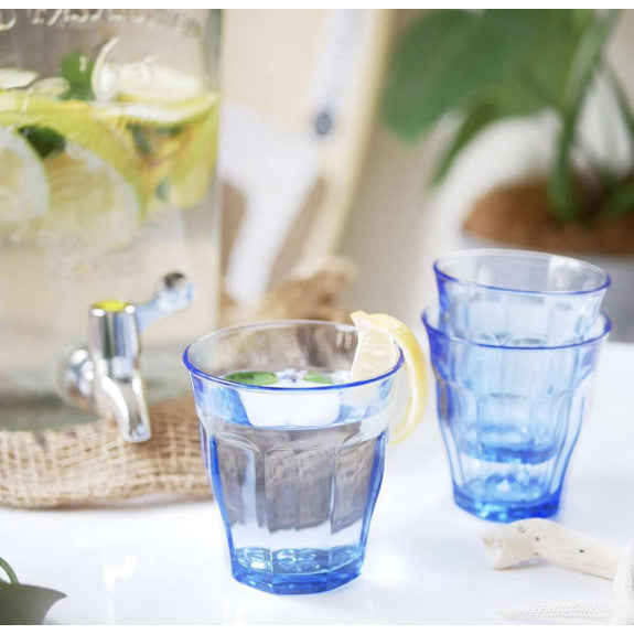 Duralex - Duralex Picardie Marine Blue Glass Tumblers 200ml, Set of 4