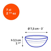 Duralex - Duralex (Lys) Gigogne Stackable Bowl 7.5 cm, Set of 4