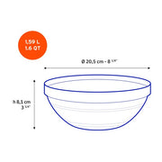 Duralex - Duralex (Lys) Gigogne Stackable Bowl 20 cm, Set of 6