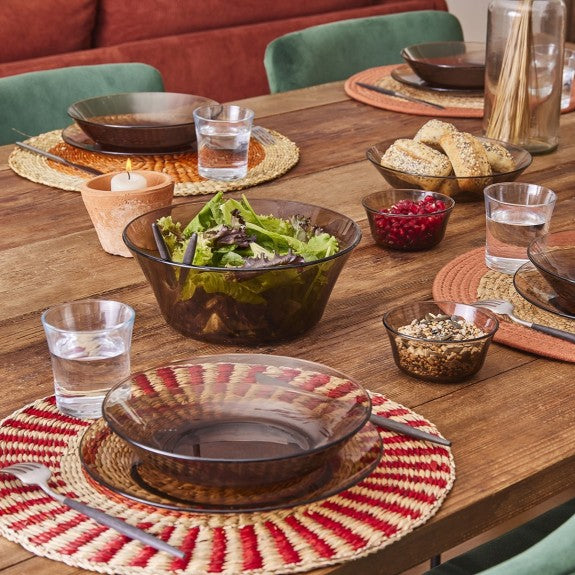 Duralex - Duralex Lys Sepia Salad Bowl 23 cm, Set of 6