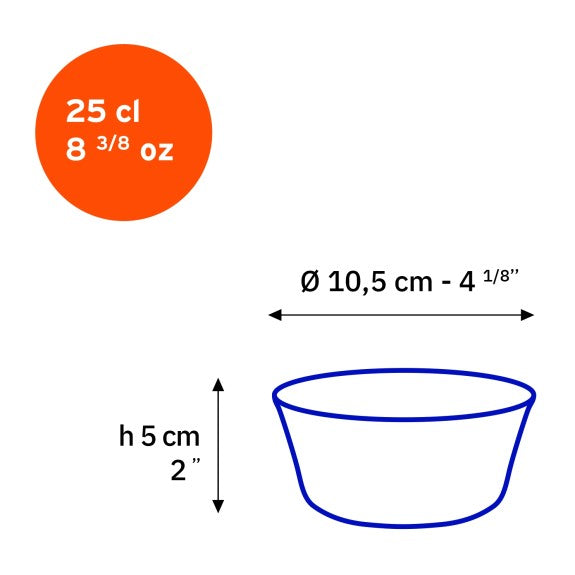 Duralex - Duralex Lys Amber Stackable Bowl 10.5 cm, Set of 6