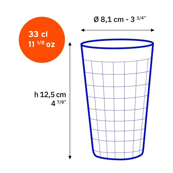 Duralex - Duralex Prisme Clear Glass Tumblers 330 ml, Set of 6