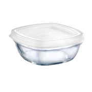 Duralex - Duralex Lys / Freshbox Square Stackable Bowl with White Lid 9 cm