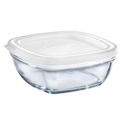 Duralex - Duralex Lys / Freshbox Square Stackable Bowl with White Lid 17 cm