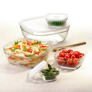 Duralex - Duralex Lys / Freshbox Square Stackable Bowl with White Lid 17 cm