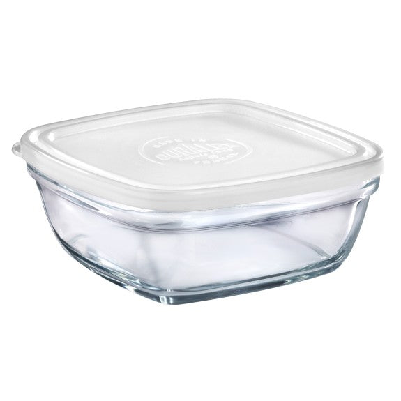 Duralex - Duralex Lys / Freshbox Square Stackable Bowl with White Lid 20 cm
