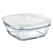 Duralex - Duralex Lys / Freshbox Square Stackable Bowl with White Lid 23 cm