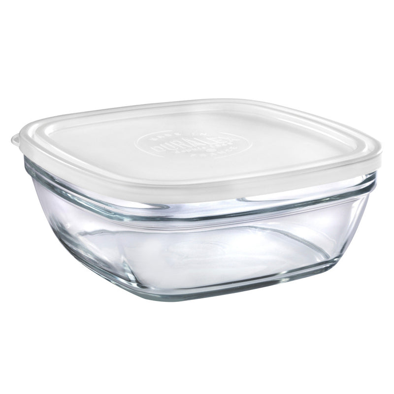 Duralex - Duralex Lys / Freshbox Square Stackable Bowl with White Lid 23 cm