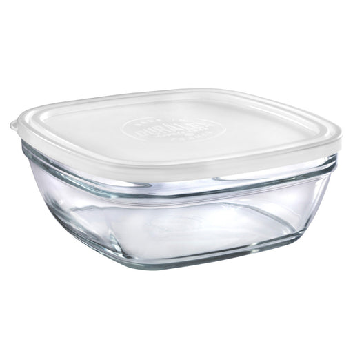 Duralex - Duralex Lys / Freshbox Square Stackable Bowl with White Lid 23 cm