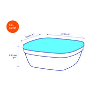Duralex - Duralex Lys / Freshbox Square Stackable Bowl with White Lid 23 cm