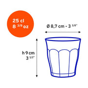 Duralex - Duralex Picardie Amber Glass Tumblers 250 ml, Set of 6