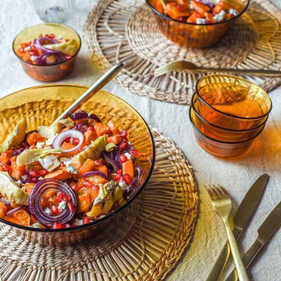 Duralex - Duralex Lys Amber Salad Bowl 23 cm, Set of 6