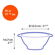 Duralex - Duralex Lys Amber Bowl with Handles 510 ml, Set of 6