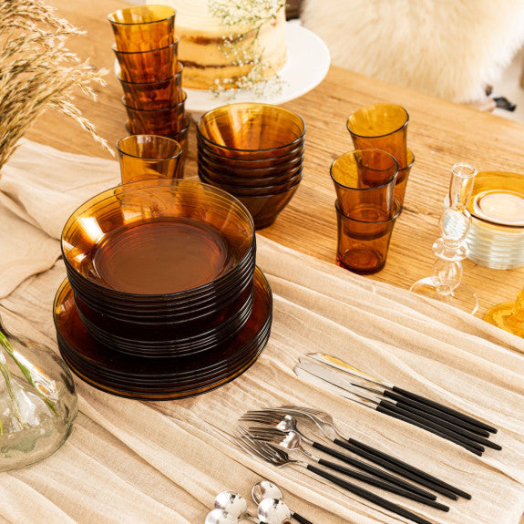Duralex - Duralex Lys Amber Deep Plate 19cm, Set of 6