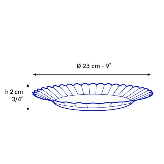 Duralex - Duralex Picardie Amber Dinner Plate 23 cm, Set of 6