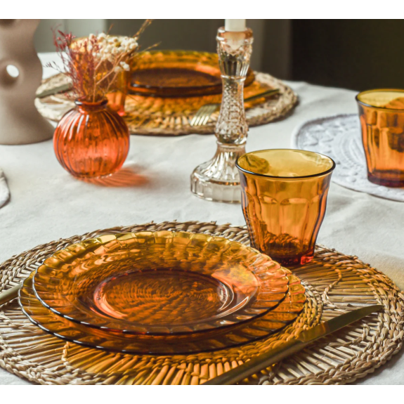Duralex - Duralex Picardie Amber Dinner Plate 26cm, Set of 6