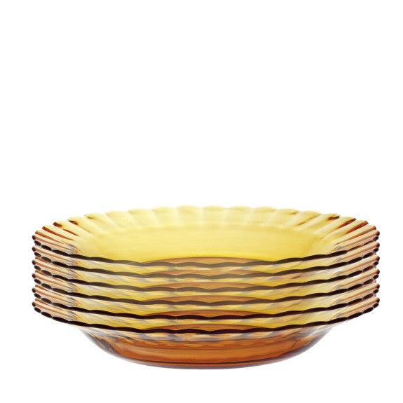 Duralex - Duralex Picardie Amber Deep Plate 23 cm, Set of 6