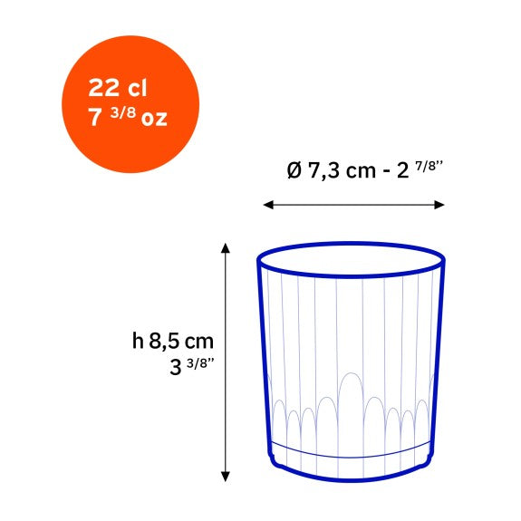 Duralex - Duralex Manhattan Whiskey Tumbler 220 ml, Set of 6