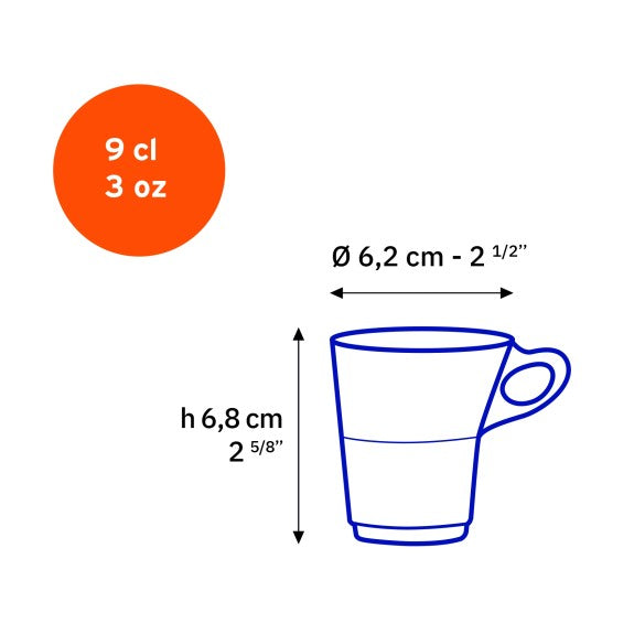 Duralex - Duralex Caprice Mocha Cup 90ml, Set of 6