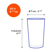 Duralex - Duralex Unie Clear Glass Tumbler 250 ml, Set of 6