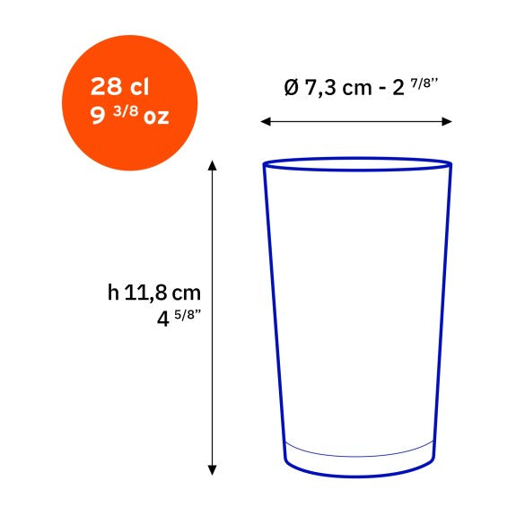 Duralex - Duralex Unie Clear Glass Tumbler 280 ml, Set of 6