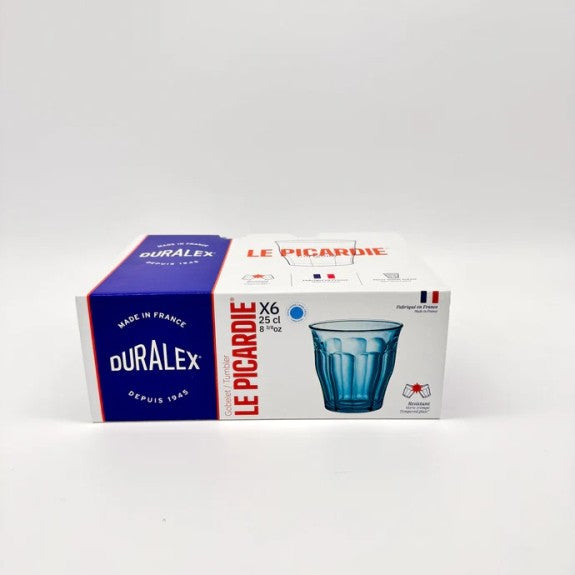 Duralex - Duralex Picardie Turquoise Glass Tumblers 250 ml, Set of 6