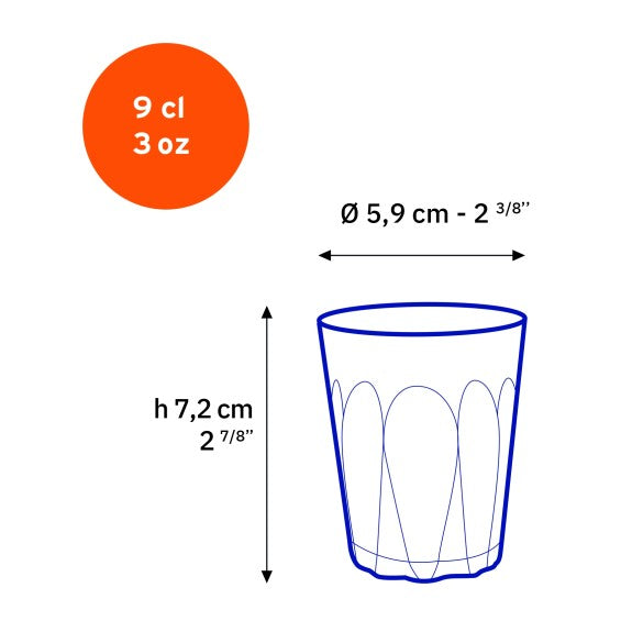 Duralex - Duralex Provence Clear Glass Tumbler 90 ml, Set of 6