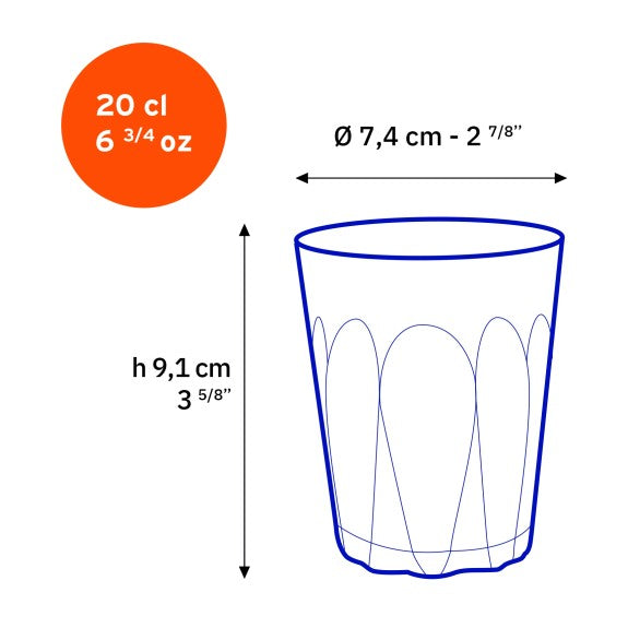 Duralex - Duralex Provence Clear Glass Tumbler 200 ml, Set of 6