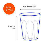 Duralex - Duralex Provence Clear Glass Tumbler 250 ml, Set of 6