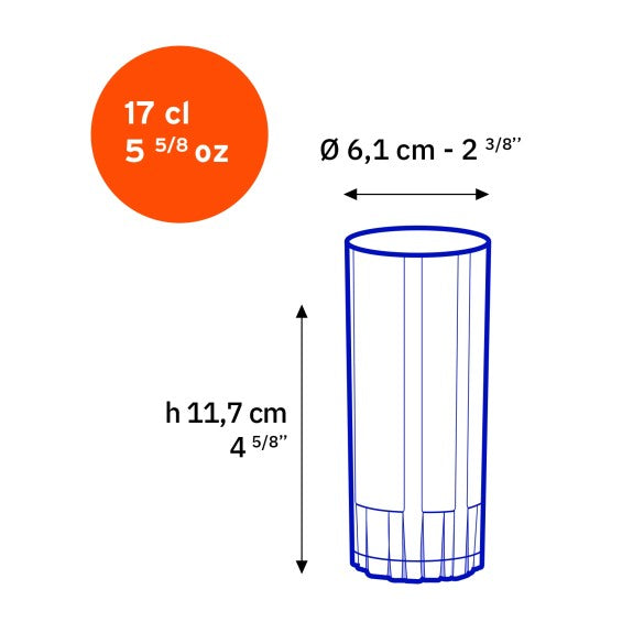 Duralex - Duralex Jazz Clear Glass Tumbler 170 ml, Set of 6