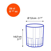 Duralex - Duralex Jazz Clear Old Fashioned Glass Tumbler 260 ml, Set of 6